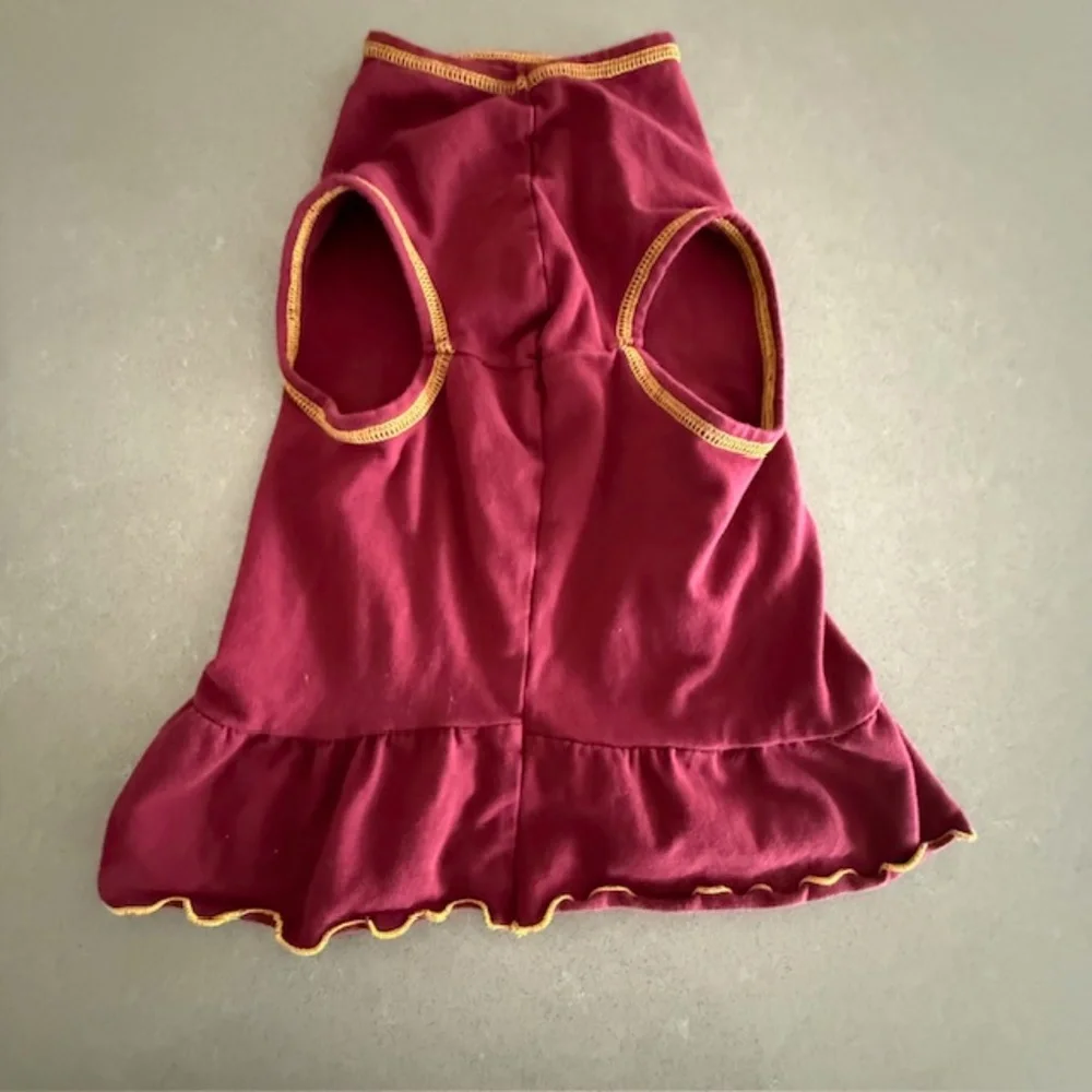 MN Minnesota Gophers Dog Maroon XL Dress (Fits small) Barely worn